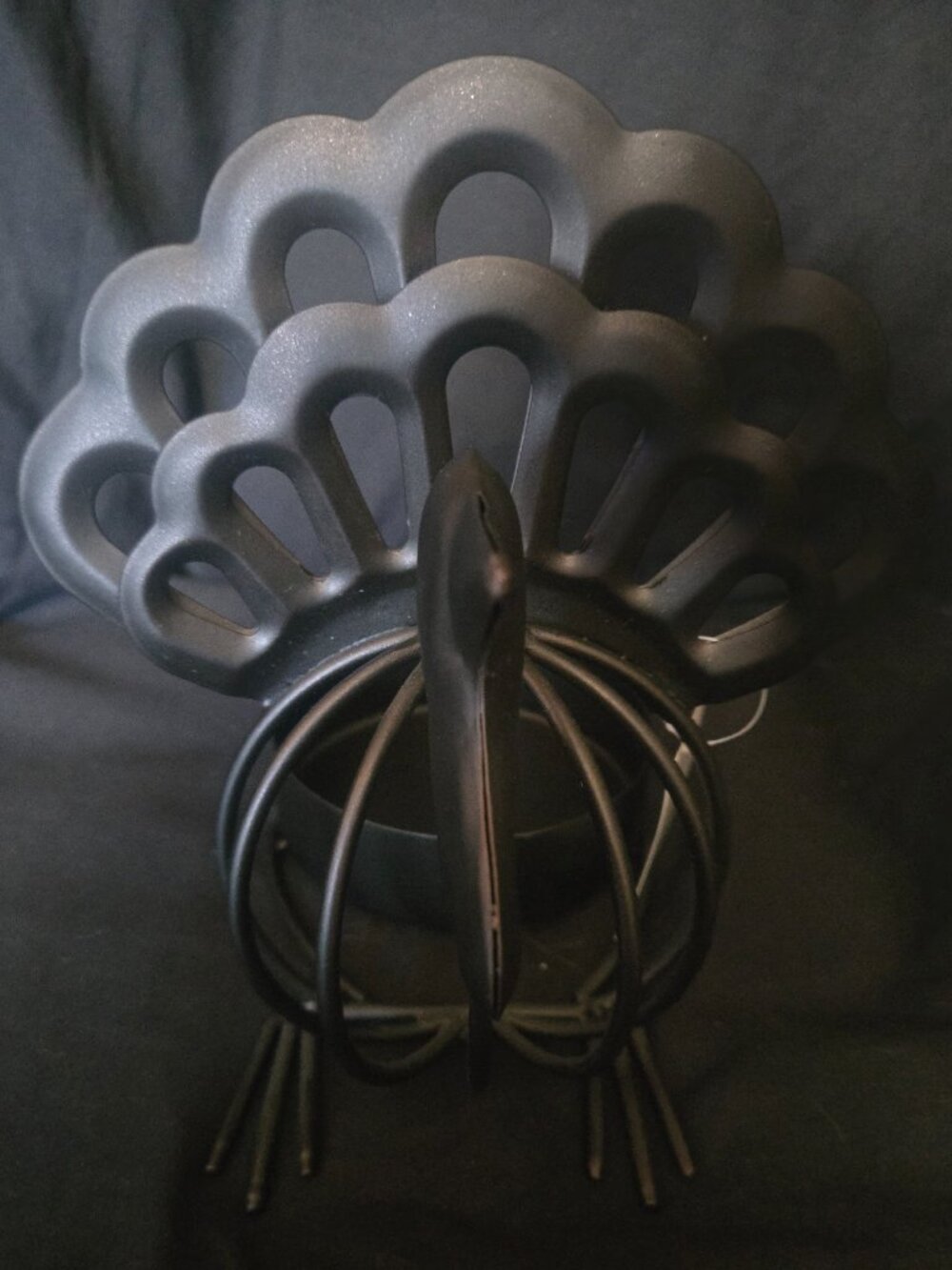 Yankee Candle Metal Turkey Candle Holder NWT Matte Black Thanksgiving Fall Decor - Picture 3 of 7